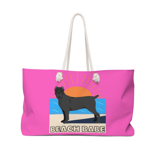 Beach Babe Black Cane Corso Weekender Bag