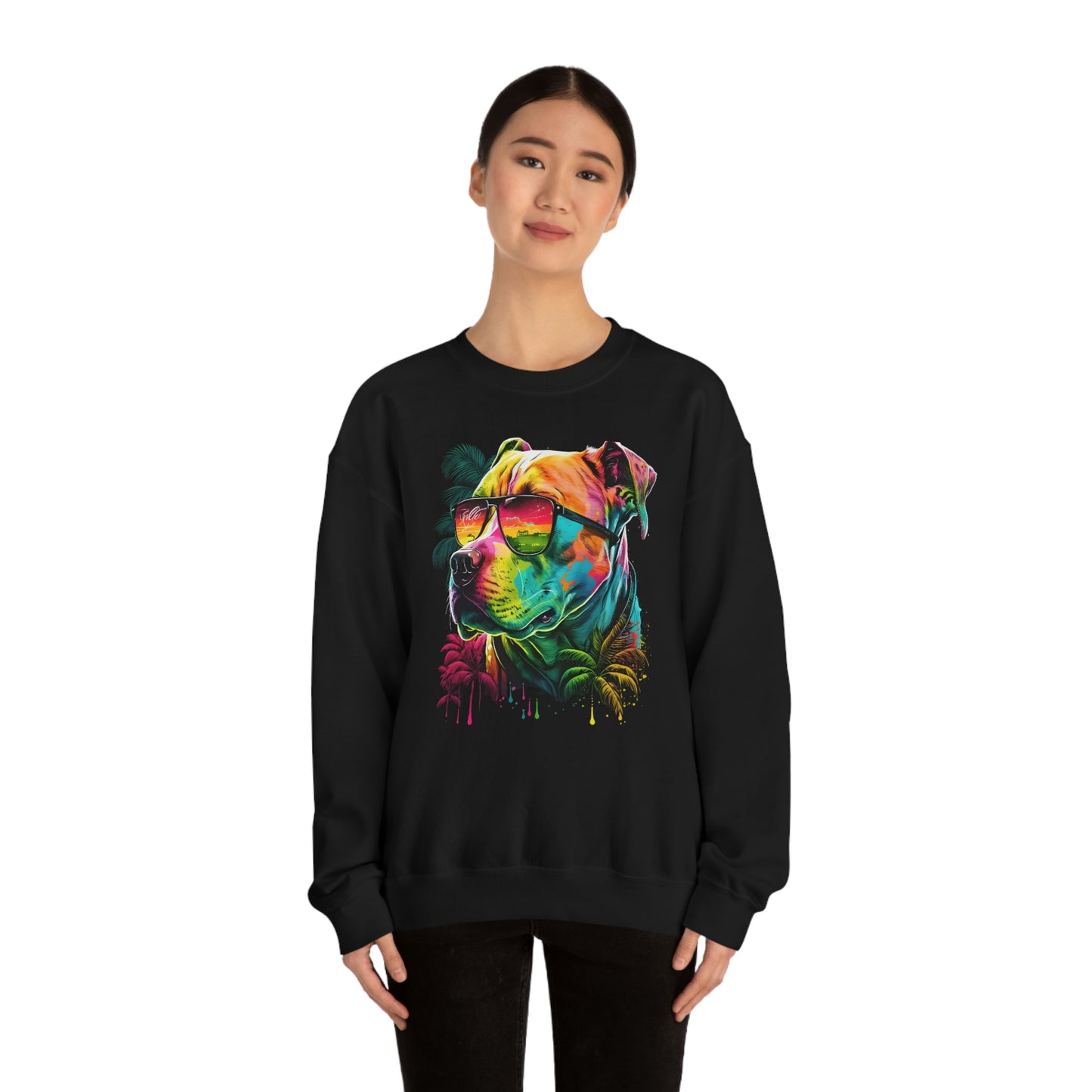 Tropical Pitbull Crewneck Sweater