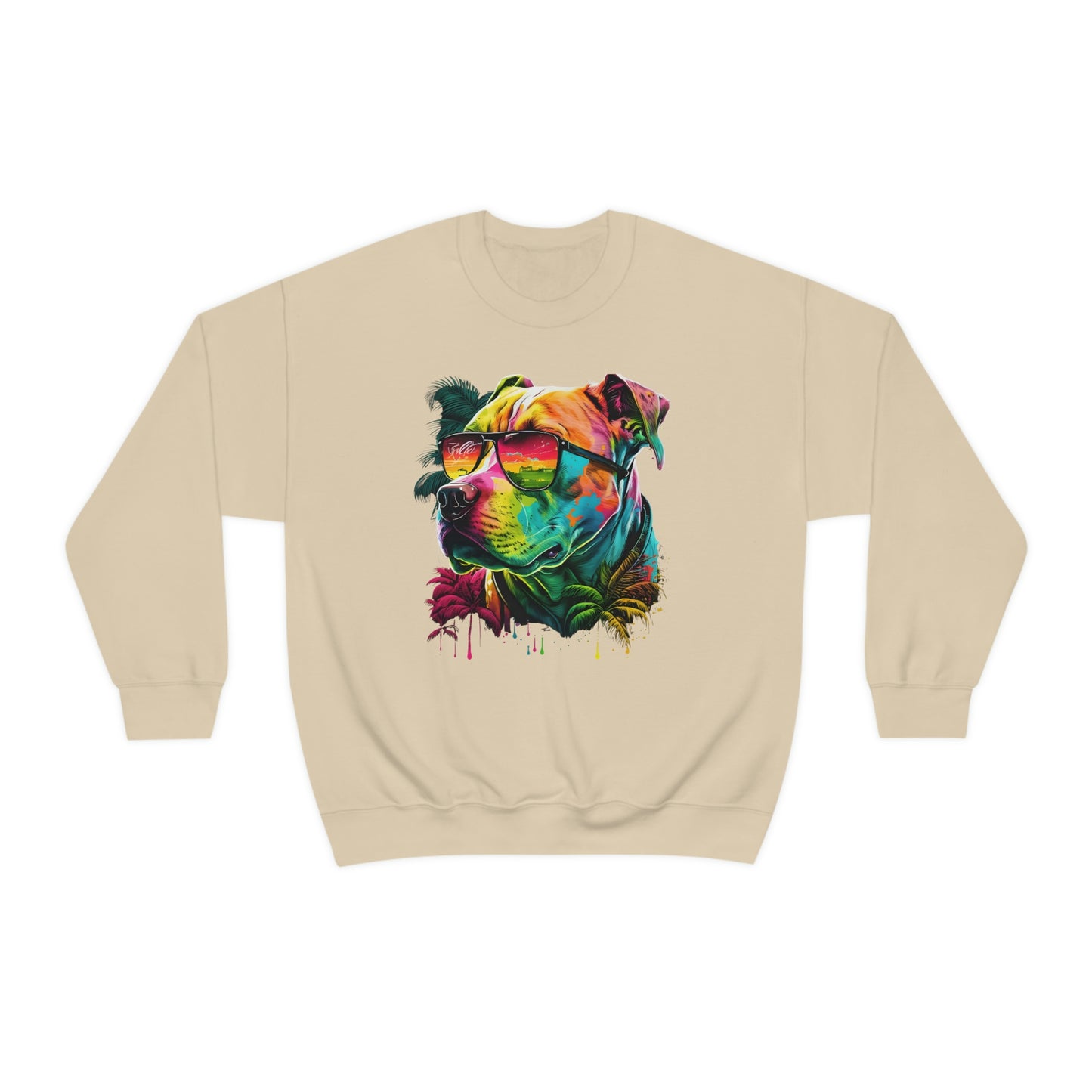 Tropical Pitbull Crewneck Sweater