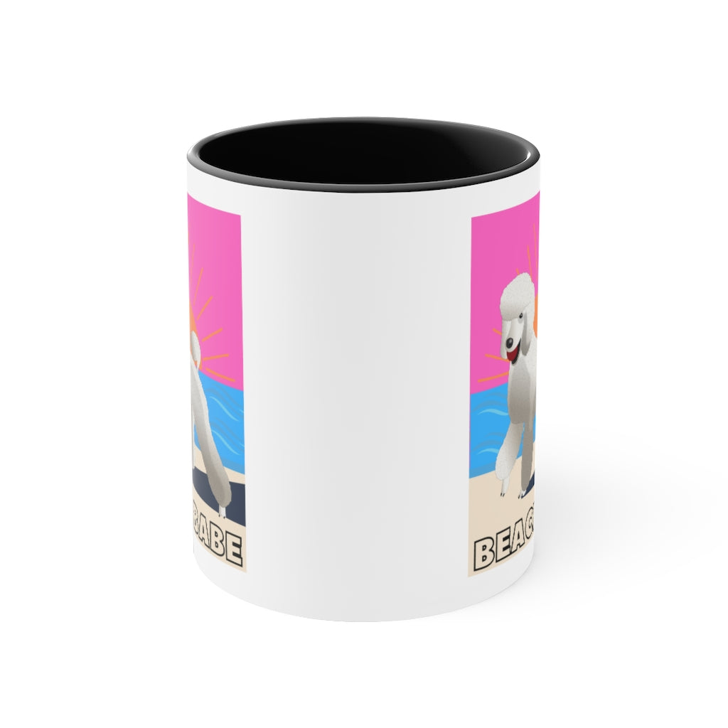 Beach Babe Poodle Mug | Poodle Cup | Dog Mug | Gift For Dog Mom | Gift For Dog Dad | New Dog Parent | Guard Dog | Viral Dog | Poodle Mama