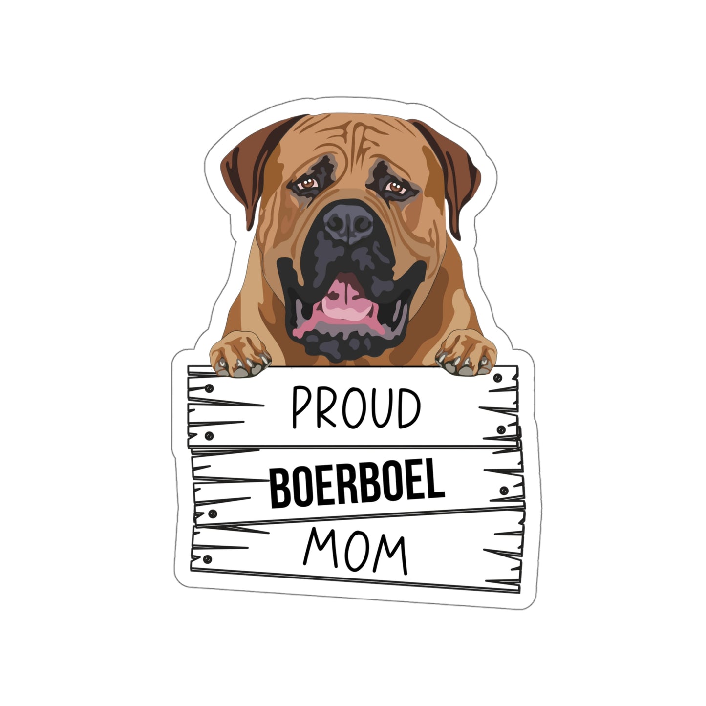 Boerboel Mom Die-Cut Stickers