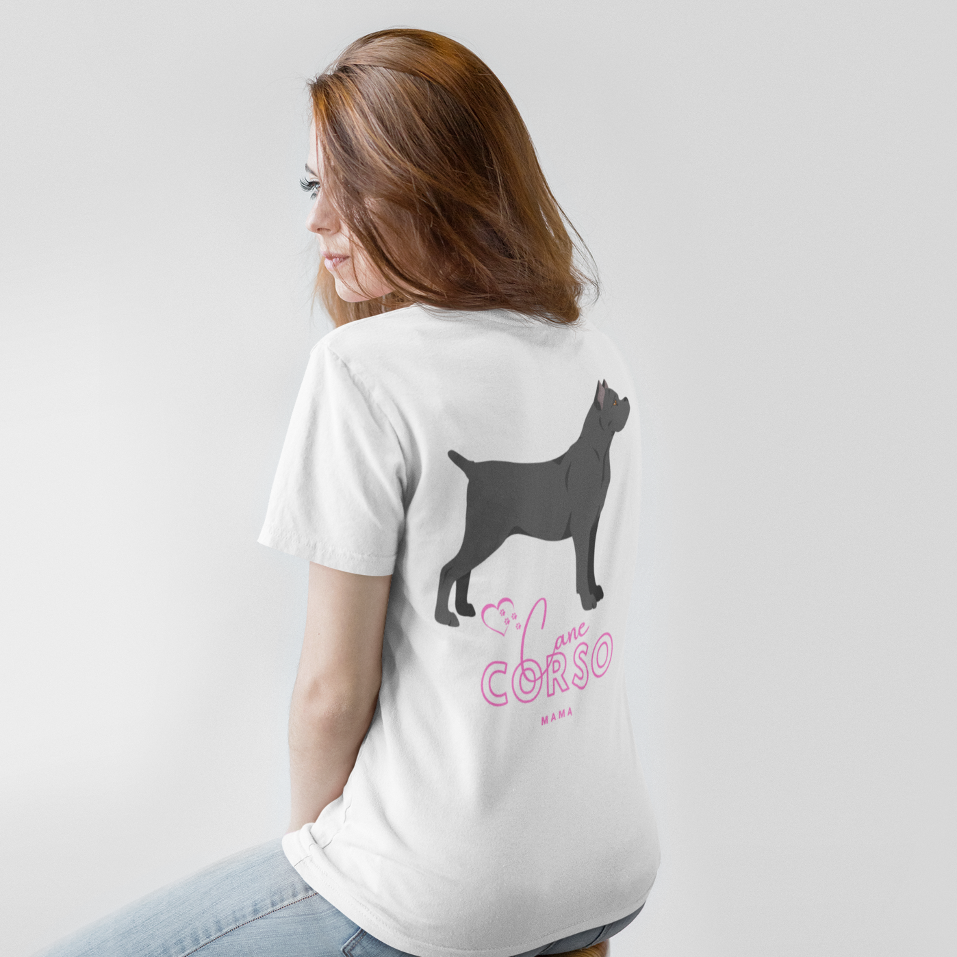 Dog Mom | Dog Mama | Dog Mom Tee | New Dog Mom | Italian Mastiff | Womens Clothing | Back of Shirt Graphic