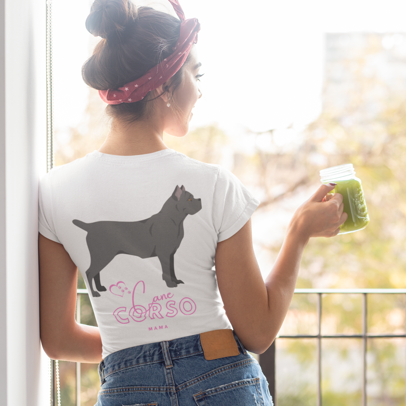 Dog Mom | Dog Mama | Dog Mom Tee | New Dog Mom | Italian Mastiff | Womens Clothing | Back of Shirt Graphic This is XXS 