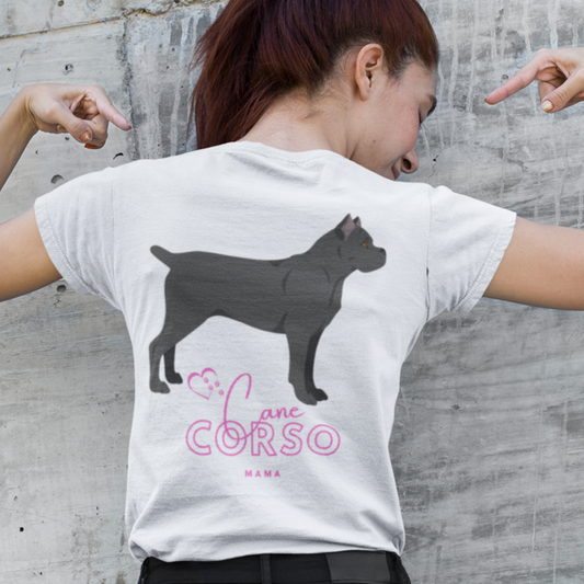  Dog Mom | Dog Mama | Dog Mom Tee | New Dog Mom | Italian Mastiff | Womens Clothing | Back of Shirt Graphic