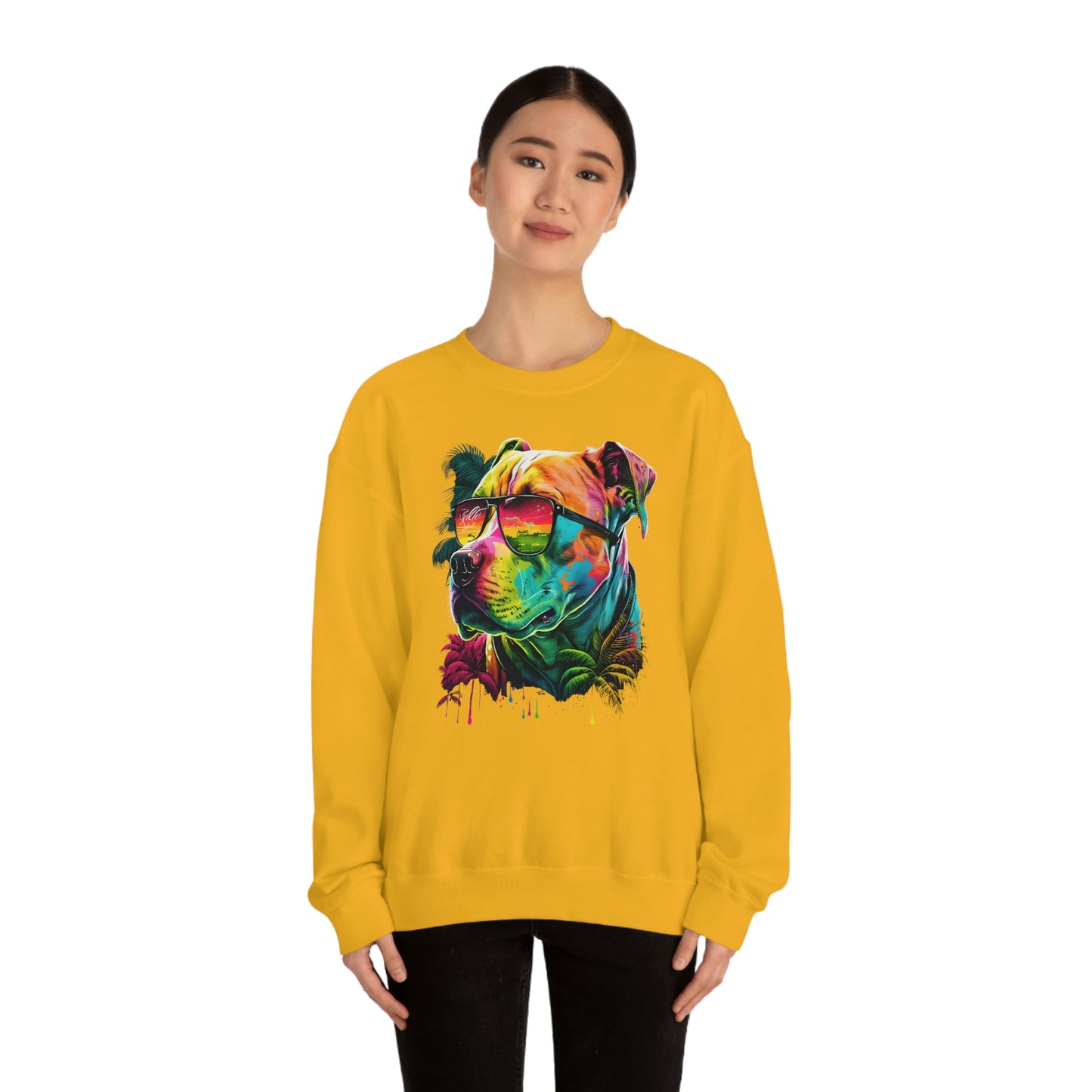 Tropical Pitbull Crewneck Sweater