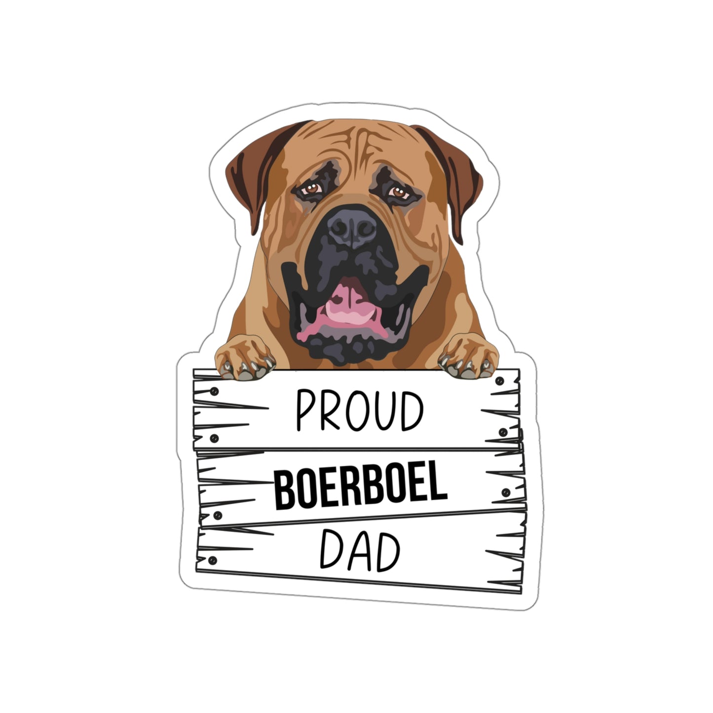 Boerboel Dad Die-Cut Stickers