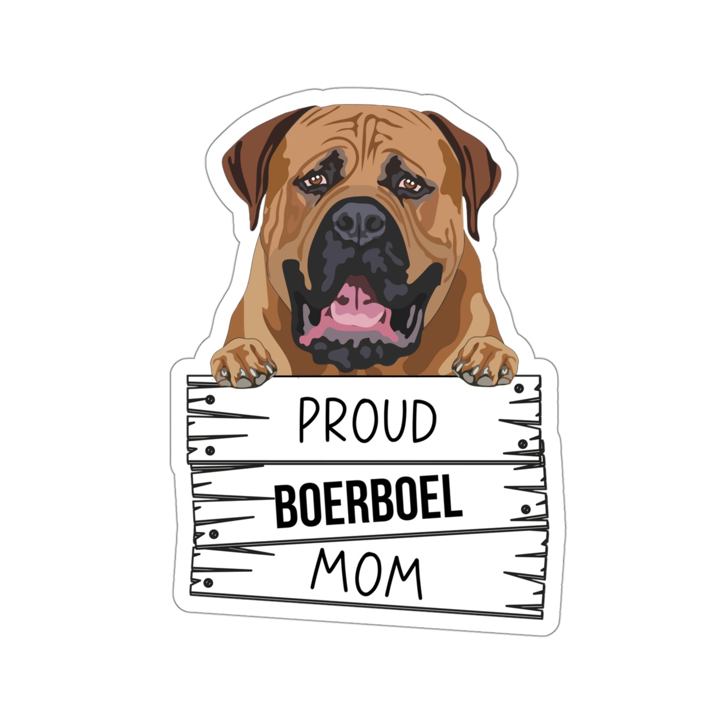 Boerboel Mom Kiss-Cut Stickers