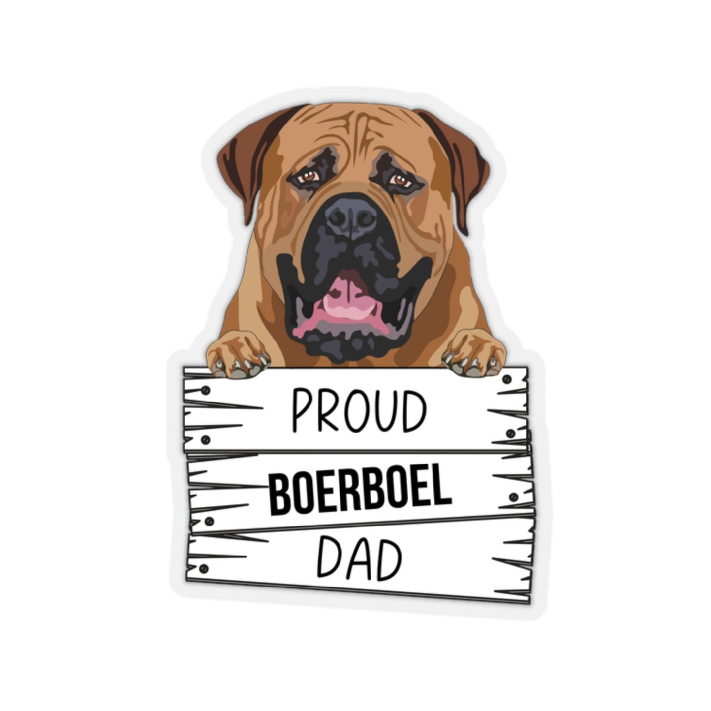 Boerboel Dad Kiss-Cut Stickers