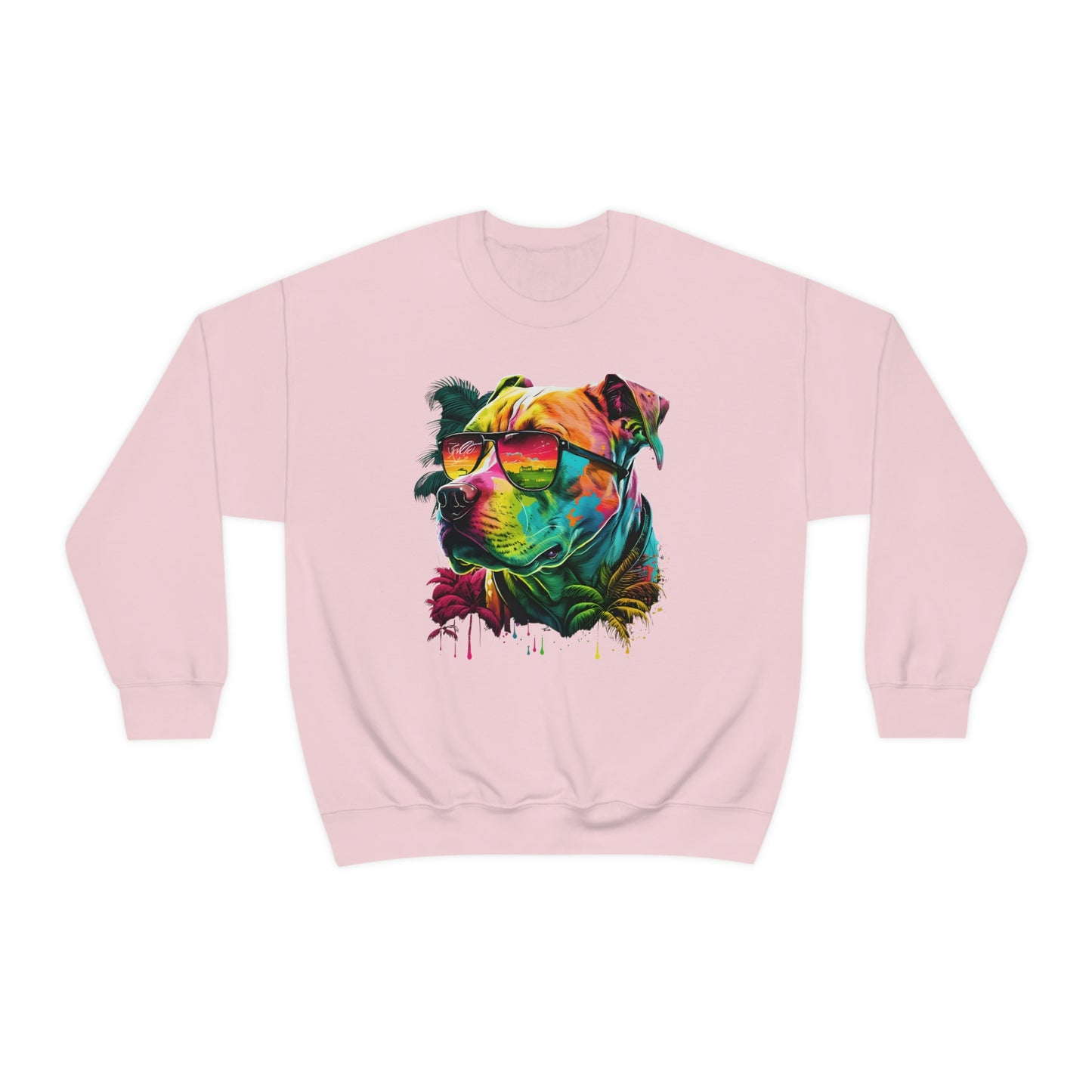 Tropical Pitbull Crewneck Sweater