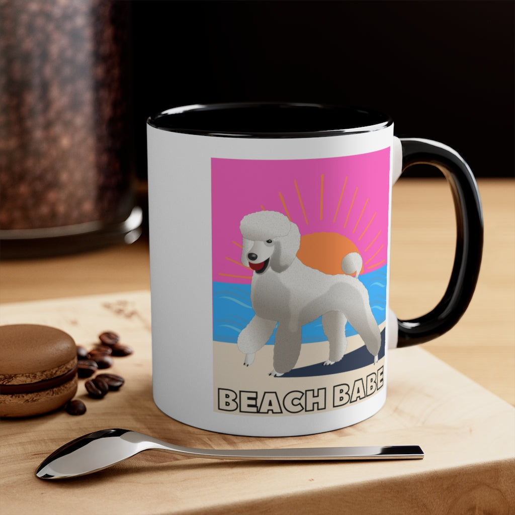 Beach Babe Poodle Mug | Poodle Cup | Dog Mug | Gift For Dog Mom | Gift For Dog Dad | New Dog Parent | Guard Dog | Viral Dog | Poodle Mama