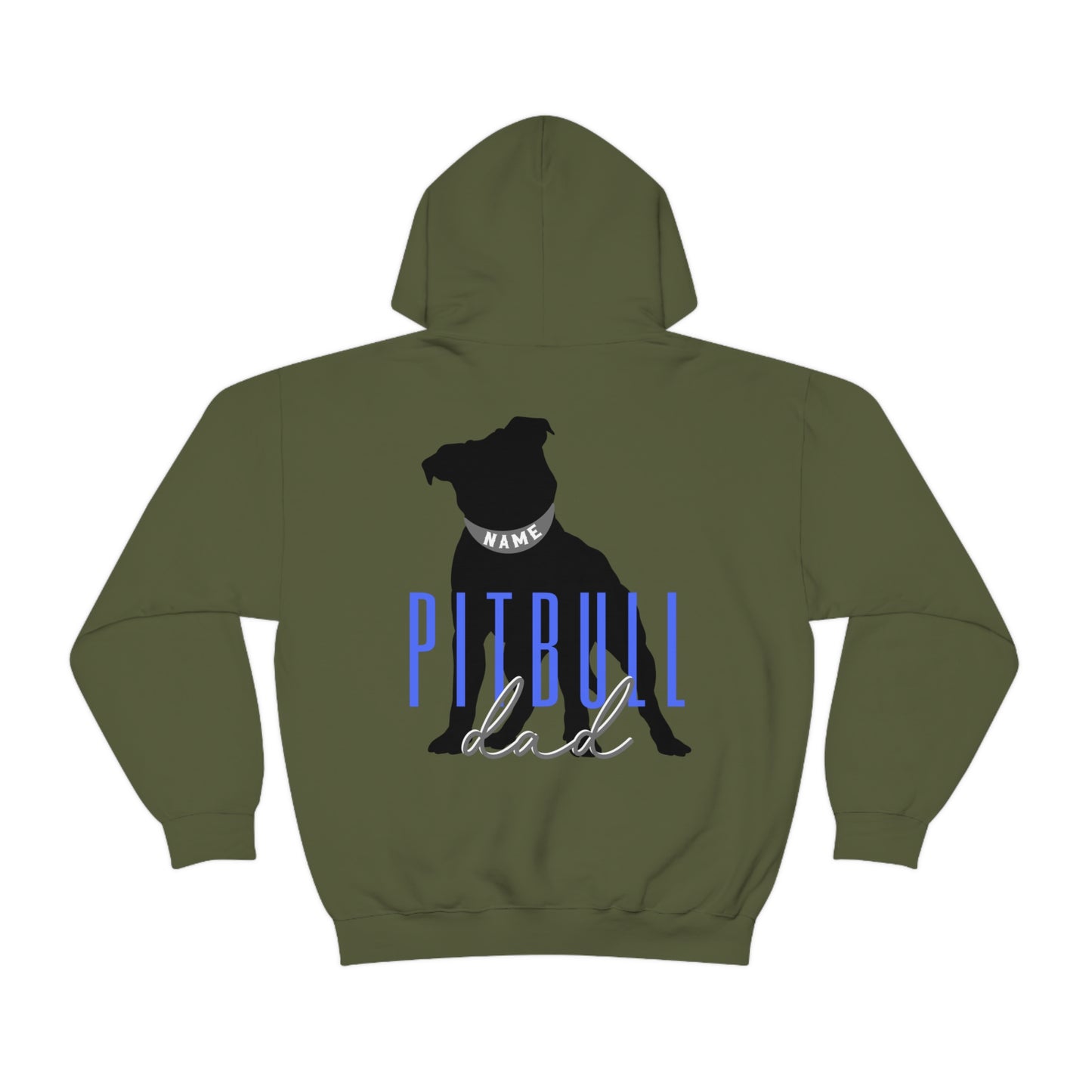 Custom Name Pitbull Dad Hoodie | Pitbull Dad Sweater | Pitbull Dad Sweatshirt | Gift for Pitbull Dad | Pitbull Gift for Dad | Custom Pitbull