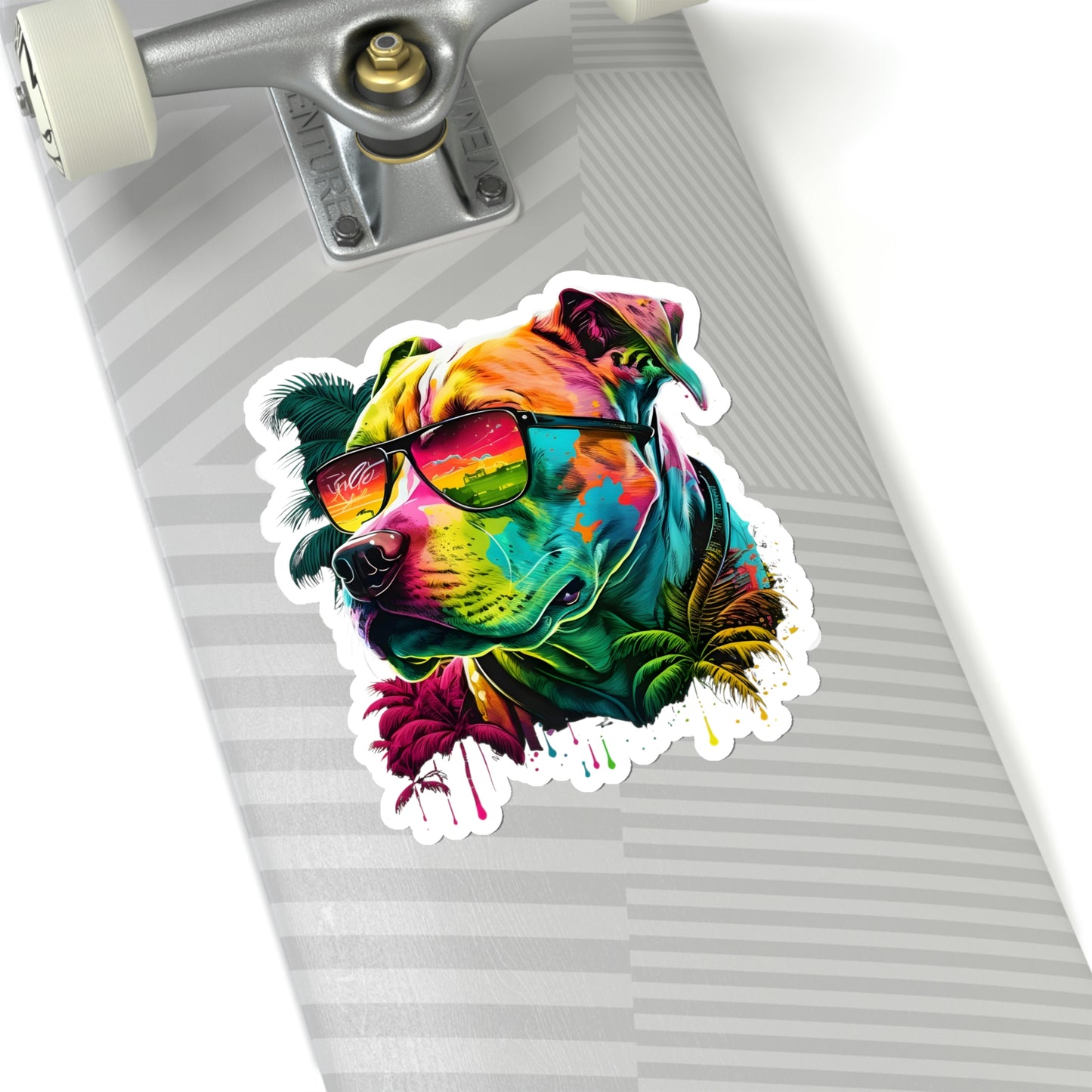 Tropical Pitbull Kiss-Cut Stickers