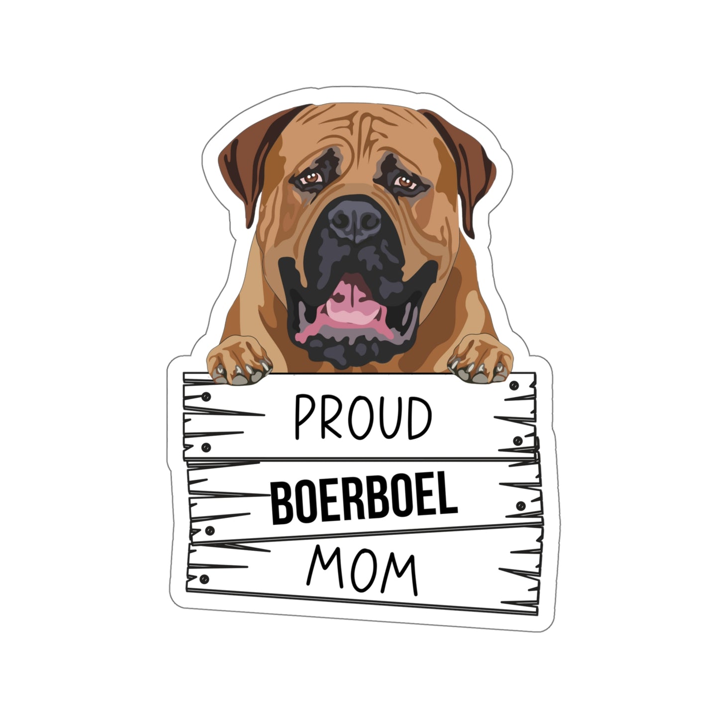 Boerboel Mom Kiss-Cut Stickers