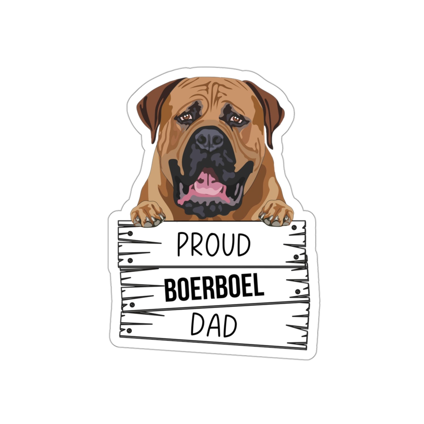 Boerboel Dad Die-Cut Stickers