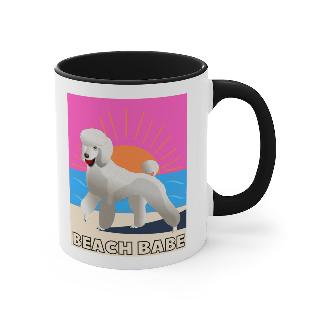 Beach Babe Poodle Mug | Poodle Cup | Dog Mug | Gift For Dog Mom | Gift For Dog Dad | New Dog Parent | Guard Dog | Viral Dog | Poodle Mama