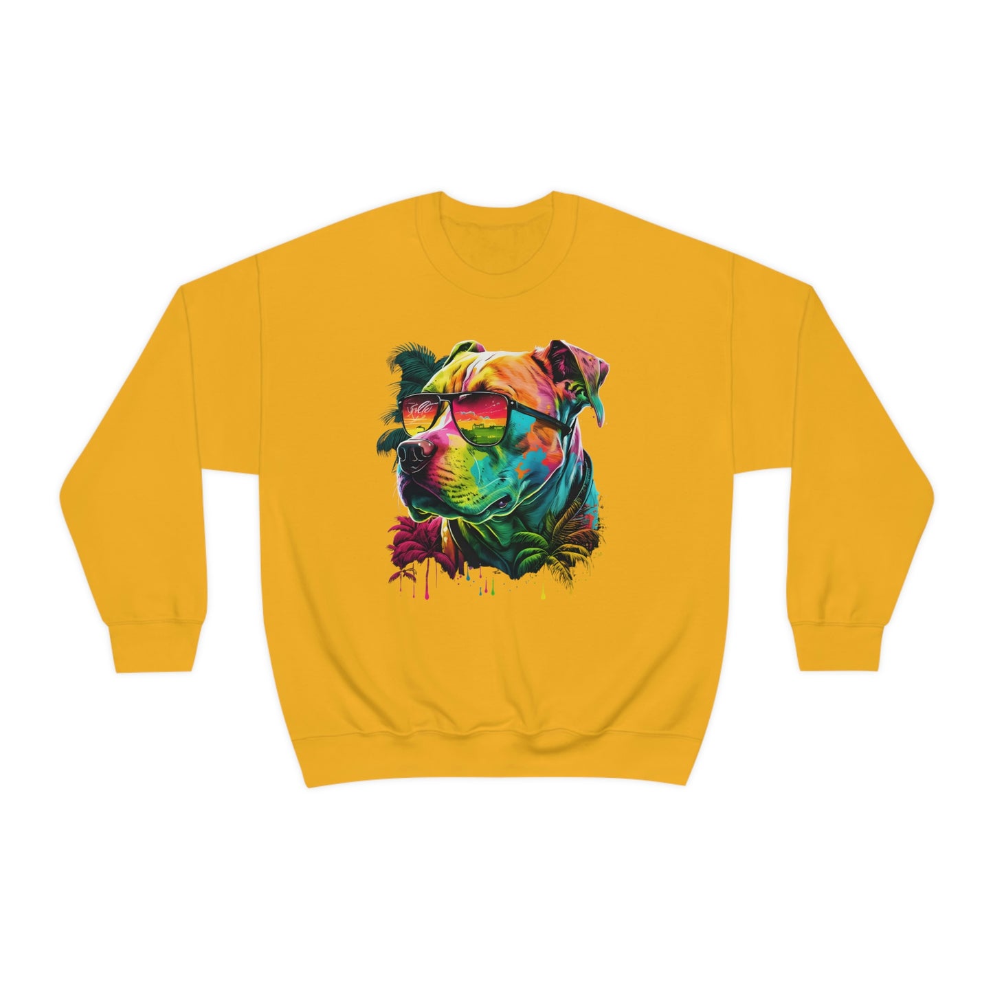 Tropical Pitbull Crewneck Sweater