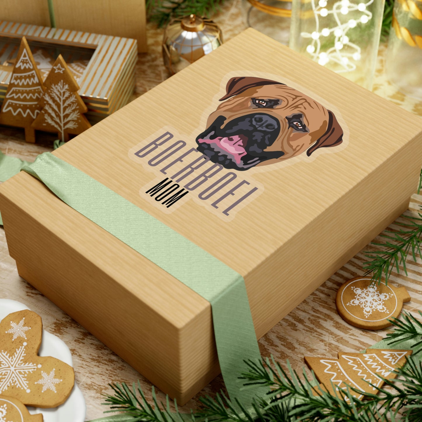 Boerboel Mom Kiss-Cut Sticker