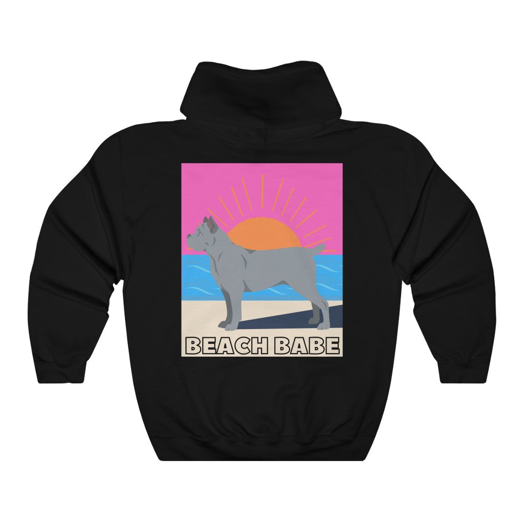 Beach Babe Cane Corso Hoodie Sweatshirt | Grey Cane Corso Gift | Mom Shirt | Dad Shirt | Cool Mom Gift | Cane Corso Lover | Gift for Wife