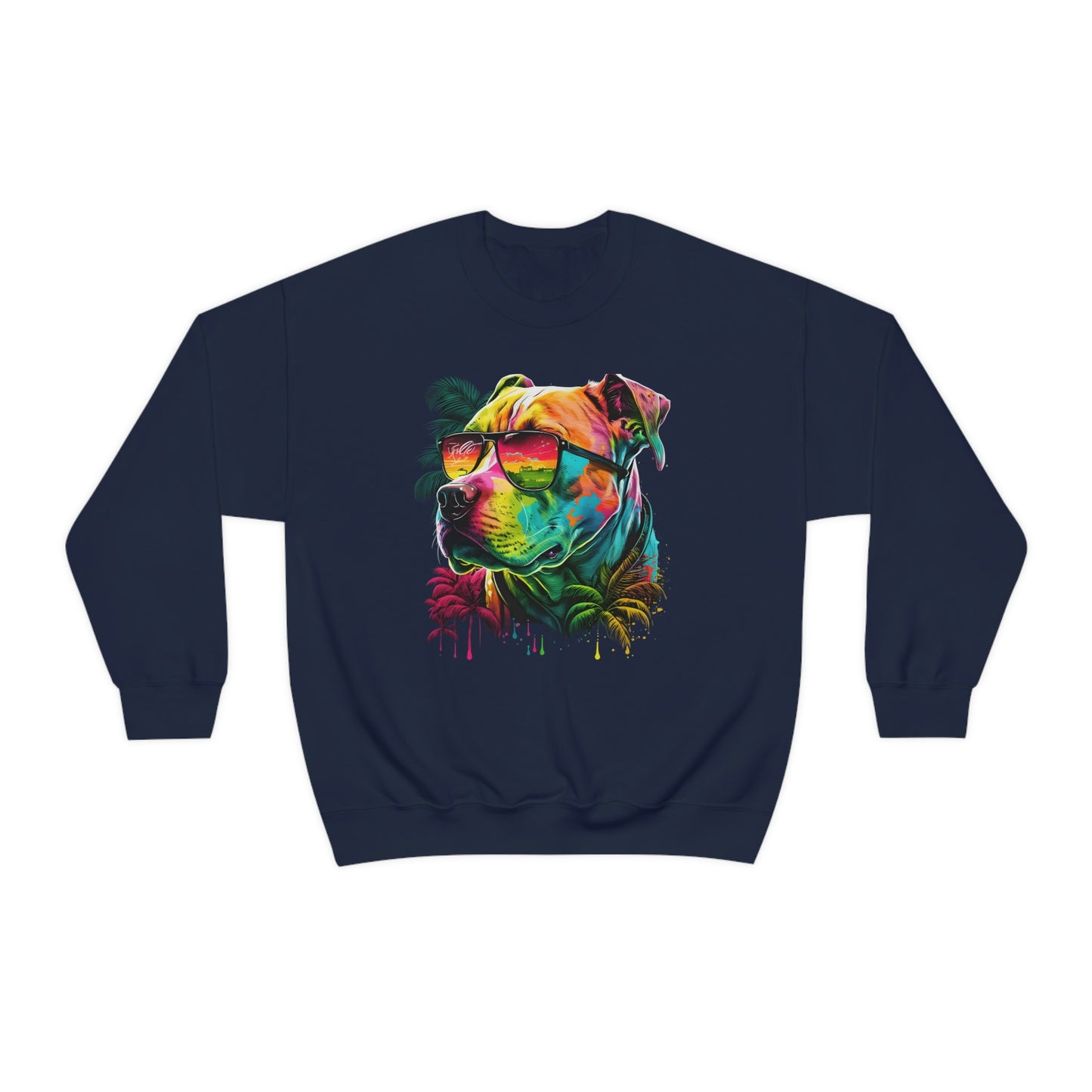 Tropical Pitbull Crewneck Sweater