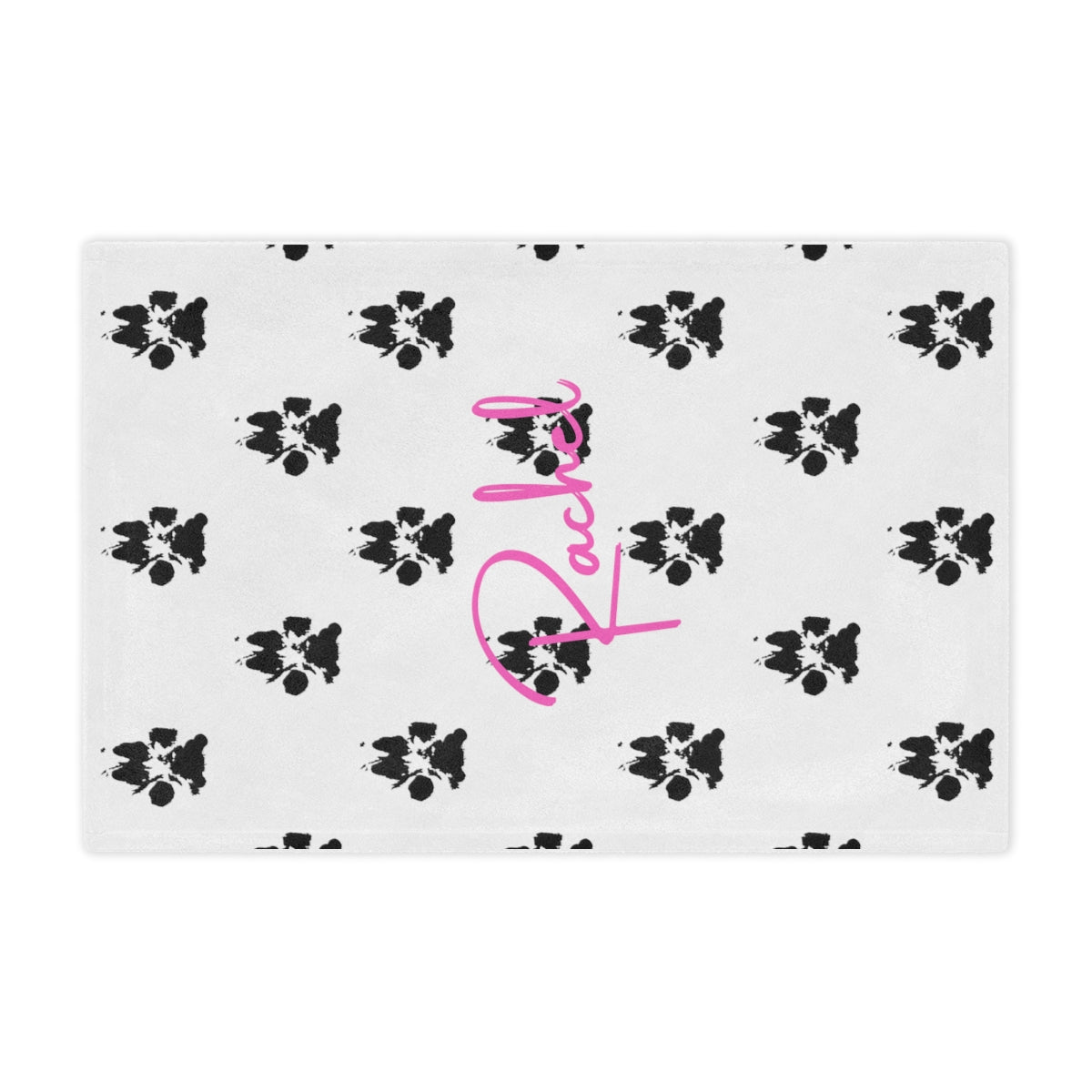 Custom Dog Paw Blanket Using Pet Paw Print + Name - Customizable