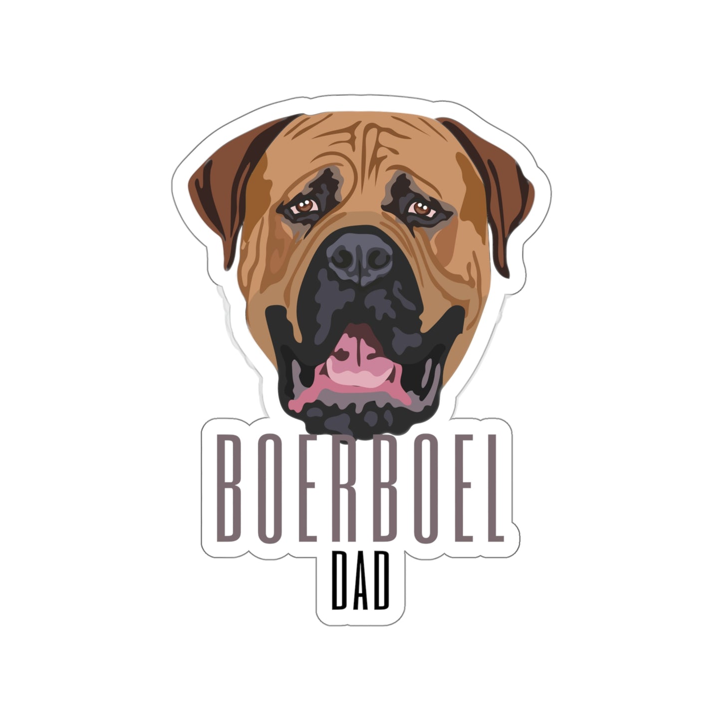 Boerboel Dad Die-Cut Sticker