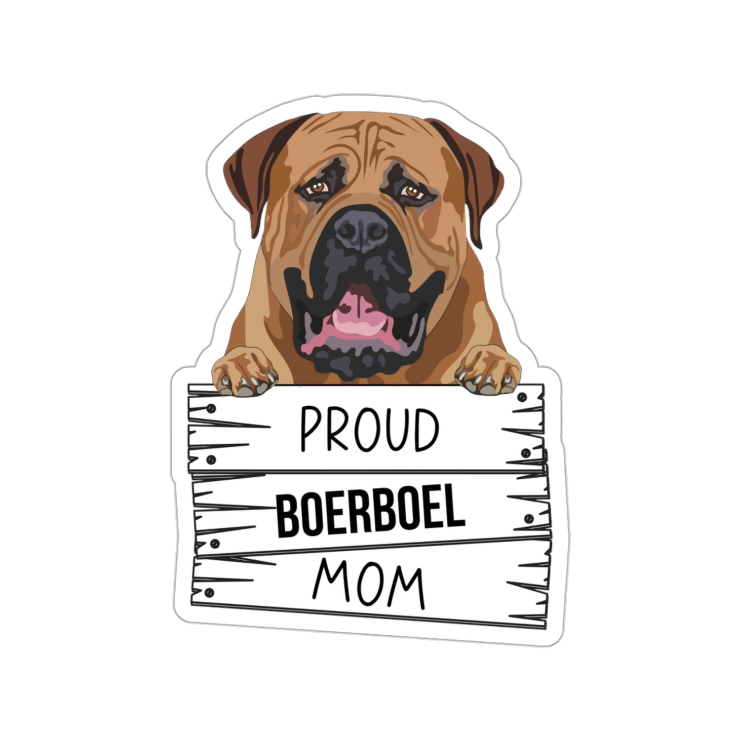 Boerboel Mom Kiss-Cut Stickers