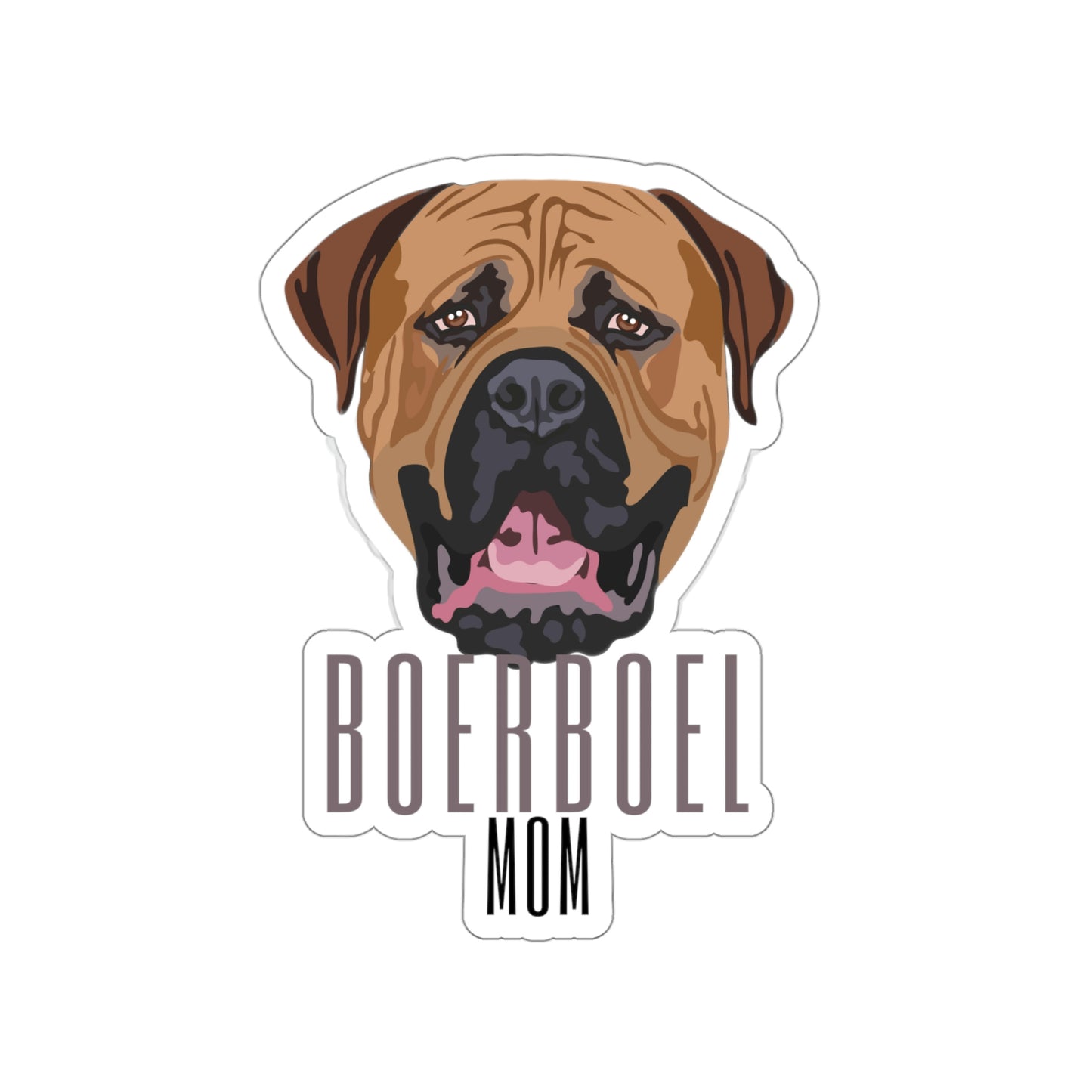 Boerboel Mom Die-Cut Sticker Car Decal