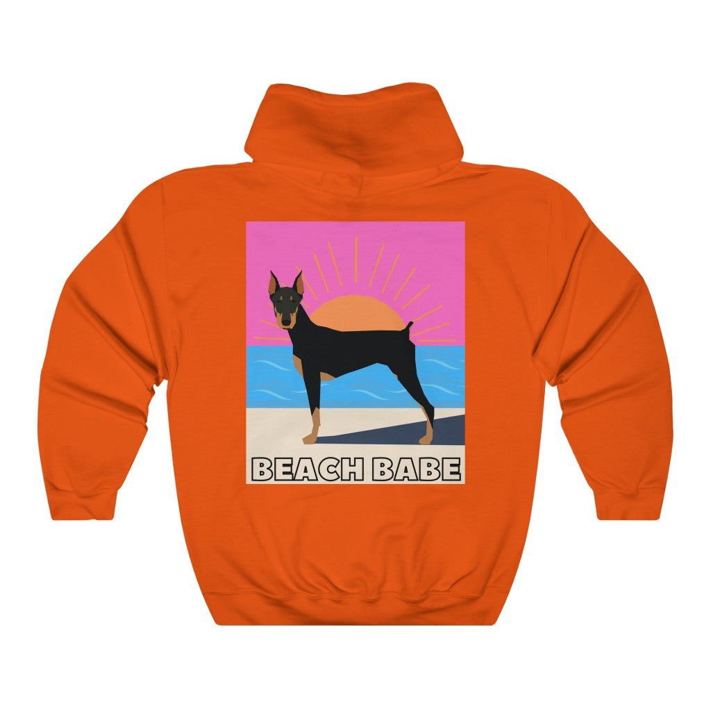 Beach Babe Doberman Pinscher Hoodie Sweatshirt | Doberman Gift | Mom Shirt | Dad Shirt | Cool Mom Gift | Doberman Lover | Gift for Wife