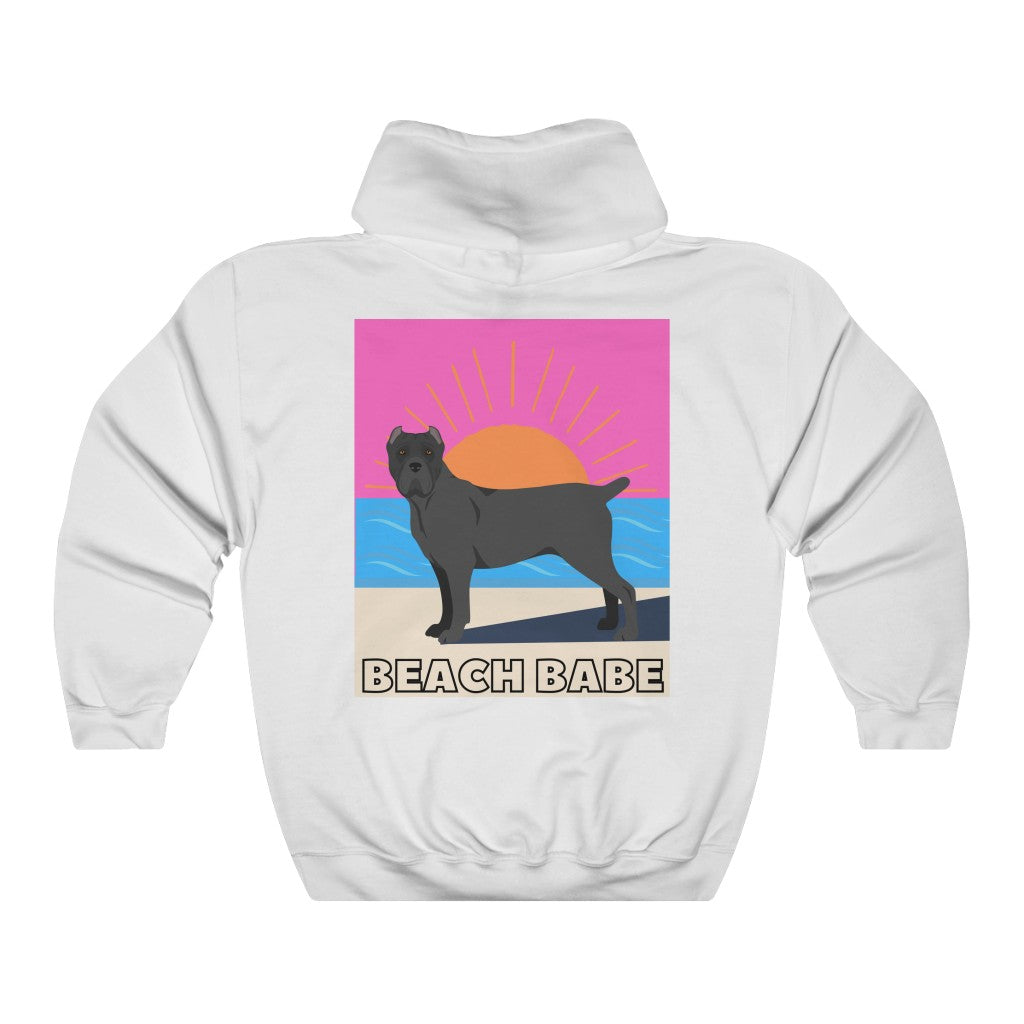 Beach Babe Cane Corso Hoodie Sweatshirt | Black Cane Corso Gift | Mom Shirt | Dad Shirt | Cool Mom Gift | Cane Corso Lover | Gift for Wife