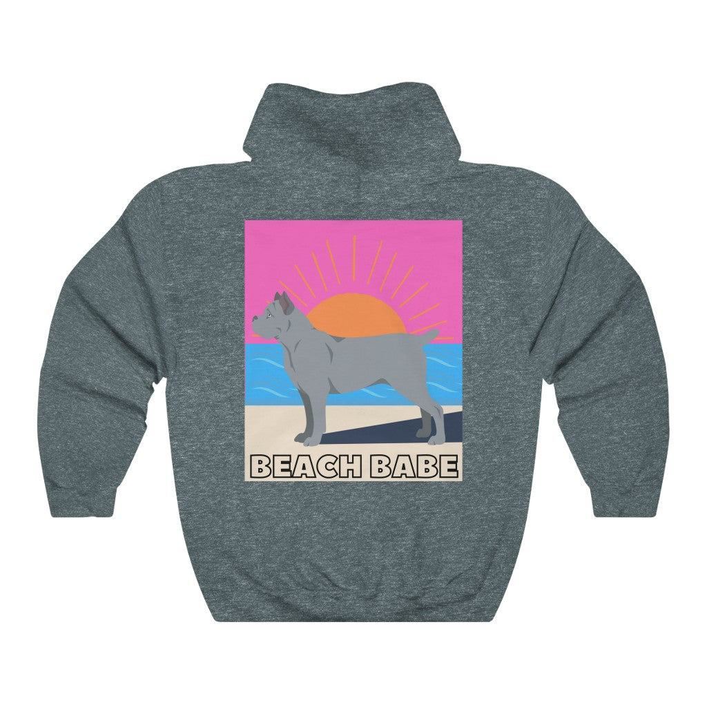 Beach Babe Cane Corso Hoodie Sweatshirt | Grey Cane Corso Gift | Mom Shirt | Dad Shirt | Cool Mom Gift | Cane Corso Lover | Gift for Wife