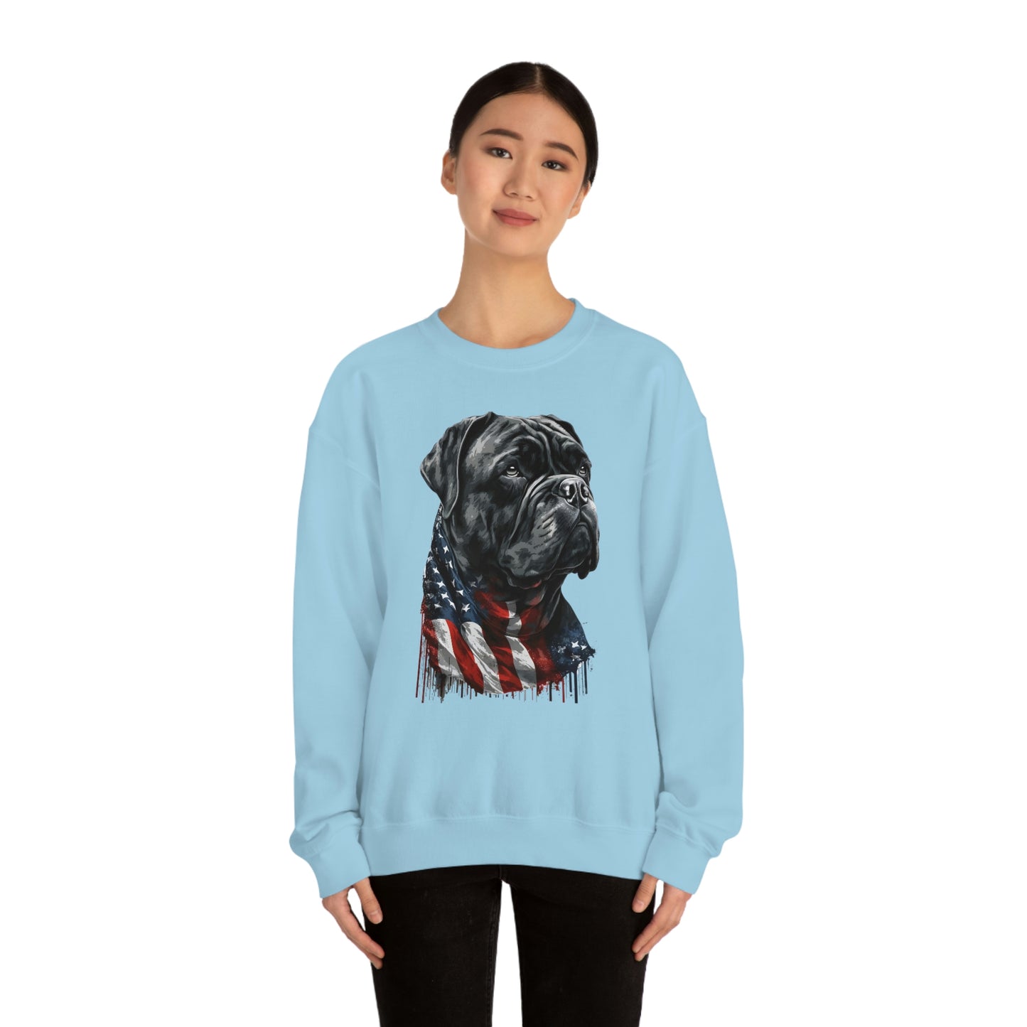 Cane Corso American Flag Crewneck Sweater