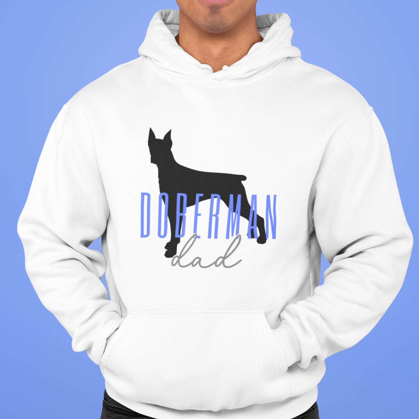 | Doberman Dad Sweater | Custom Doberman Dad Sweatshirt | Gift for Dobie Dad | Custom Gift For Doberman Pinscher Dad