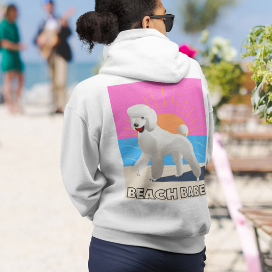 Beach Babe Poodle Hoodie | Dog Mom Sweater | Dog Dad Hoodie | New Dog Gift | New Puppy Gift |