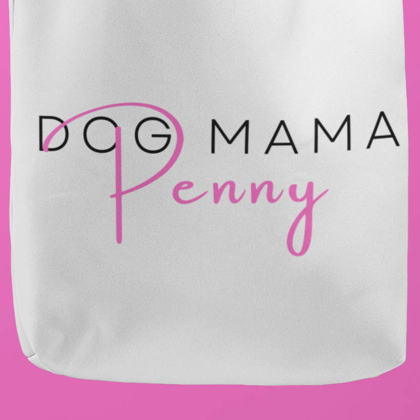 | Personalized Dog Tote | Dog Bag | Dog Lover | Holiday Dog | Gift for Dog Mom | Dog Mama | Personalized Gift For Mom