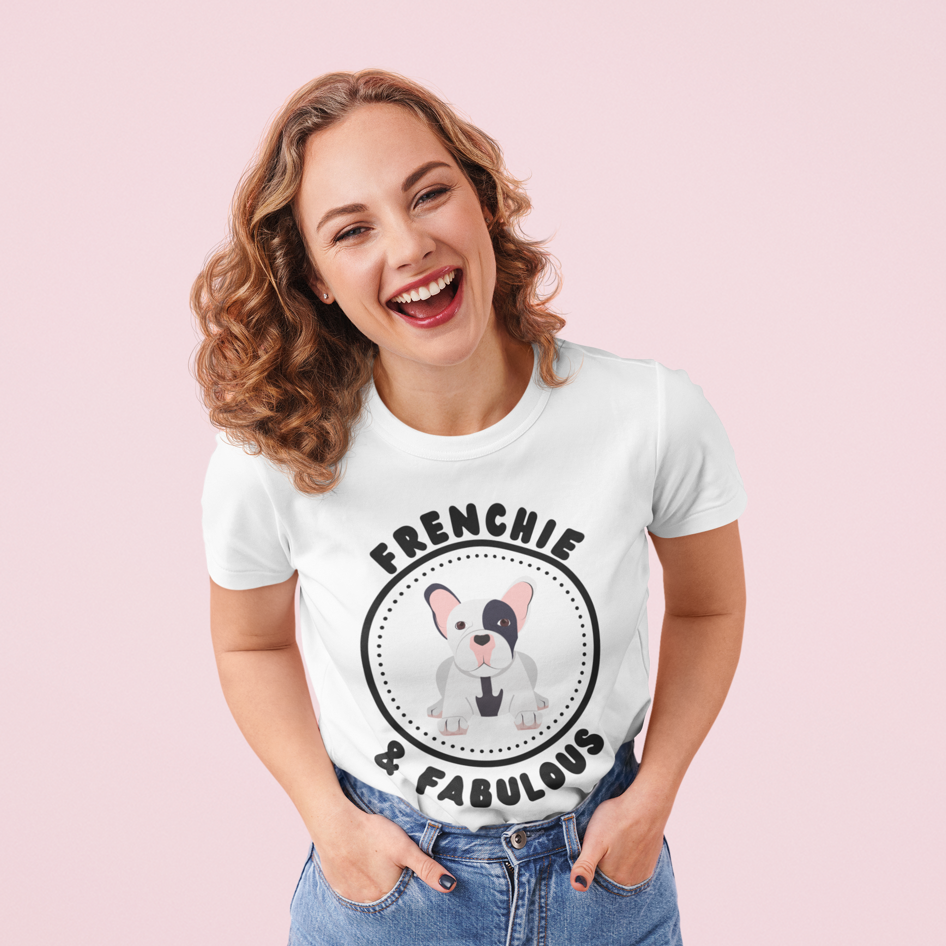 Frenchie & Fabulous Bella Canvas T-Shirt,| Dog Mom | Dog Dad | Dog Mama | Frenchie Mom | French Bulldog | Dog Life | New Dog Mom Gift | Frenchie tee